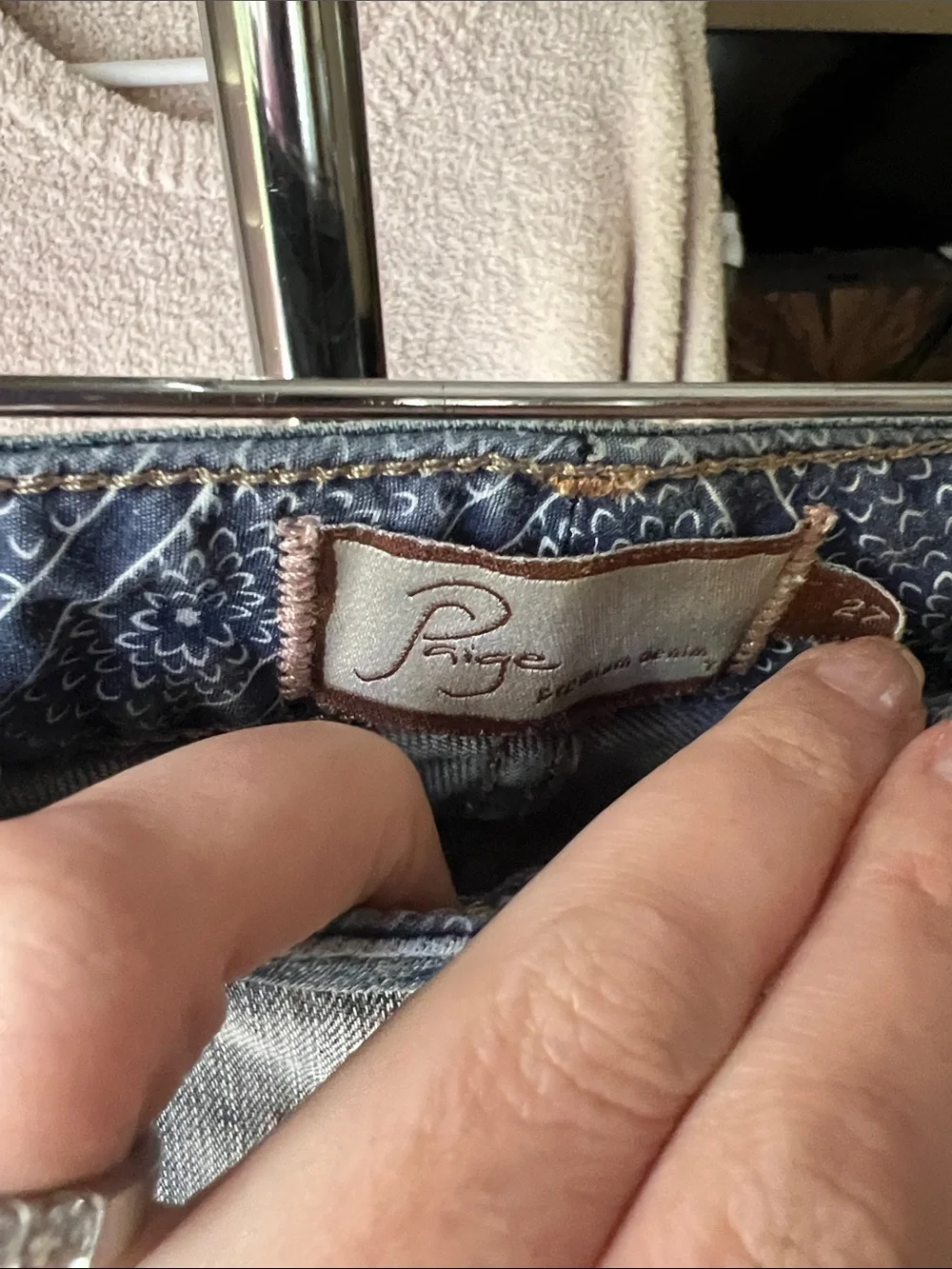 PAIGE Light Blue Flare Jeans - Picture 2 of 3